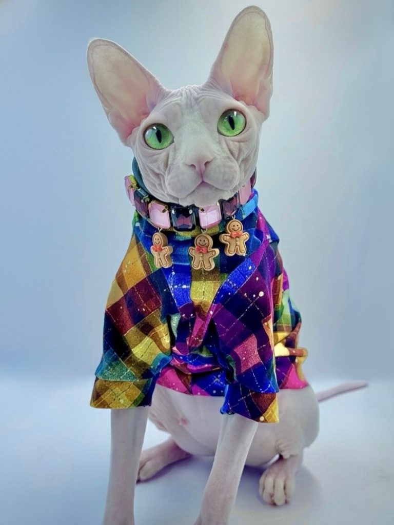 Bubbles, a Wrinklebottom Sphynx