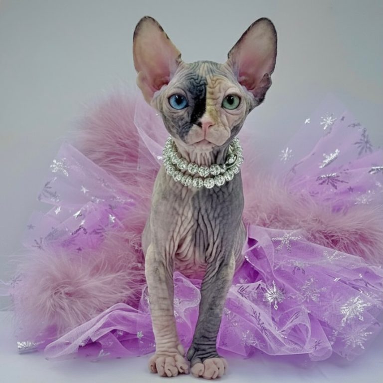 Diva, a Wrinklebottom Sphynx