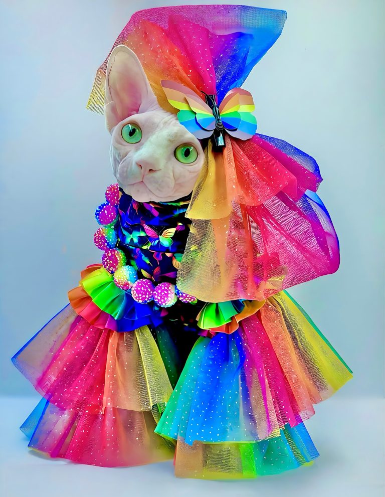 Bubbles, a Wrinklebottom Sphynx