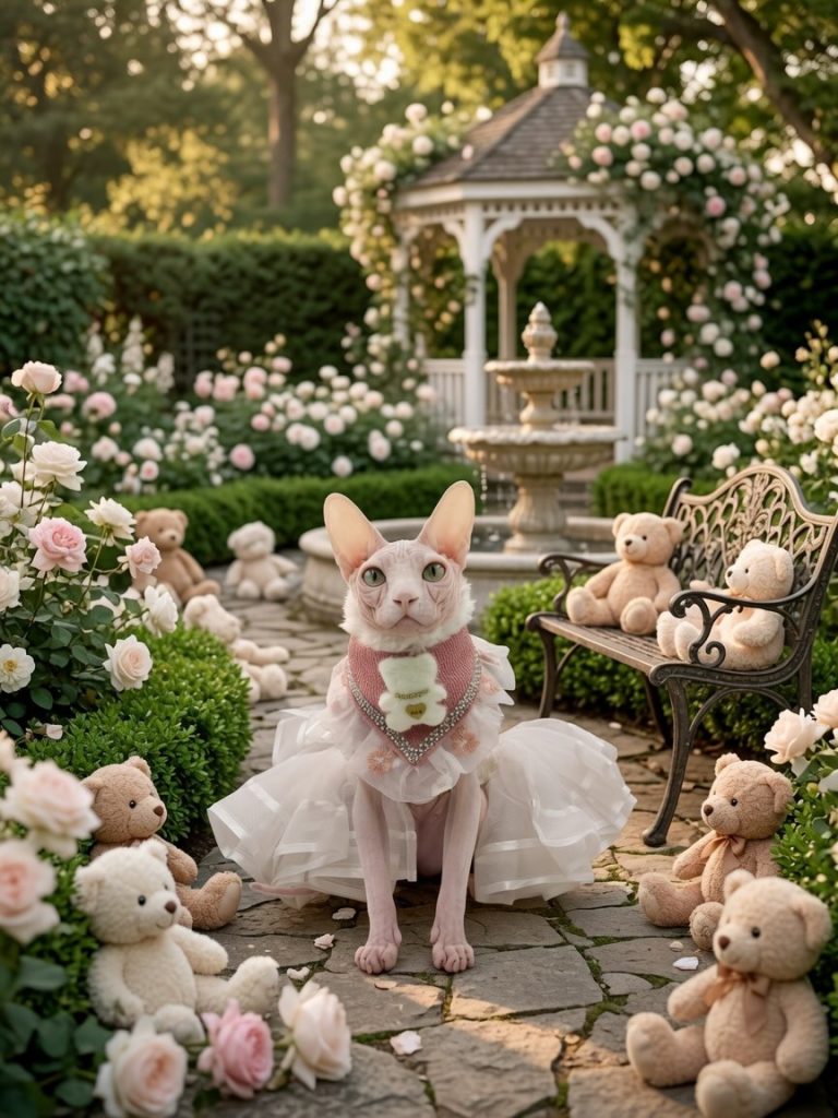 Bubbles, a Wrinklebottom Sphynx