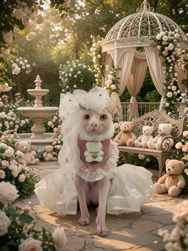 Bubbles, a Wrinklebottom Sphynx